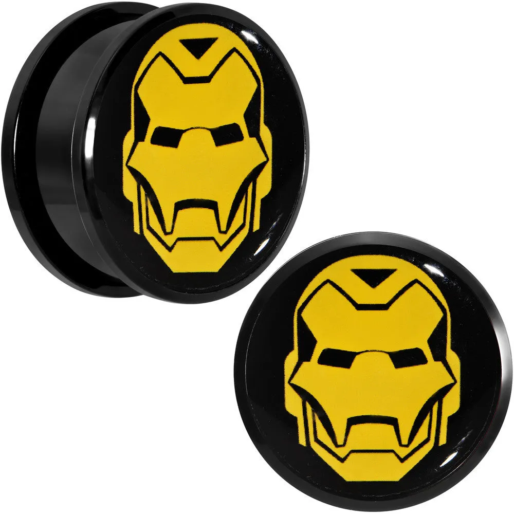 1 inch Licensed Iron Man Acrylic Screw Fit Plugs Set