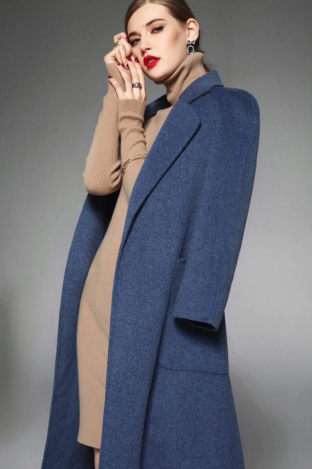 100% Wool Coat for Elegant Women