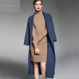 100% Wool Coat for Elegant Women