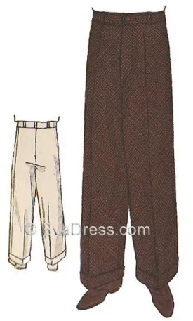 1934 Wide-Leg Trousers T30-1141PR