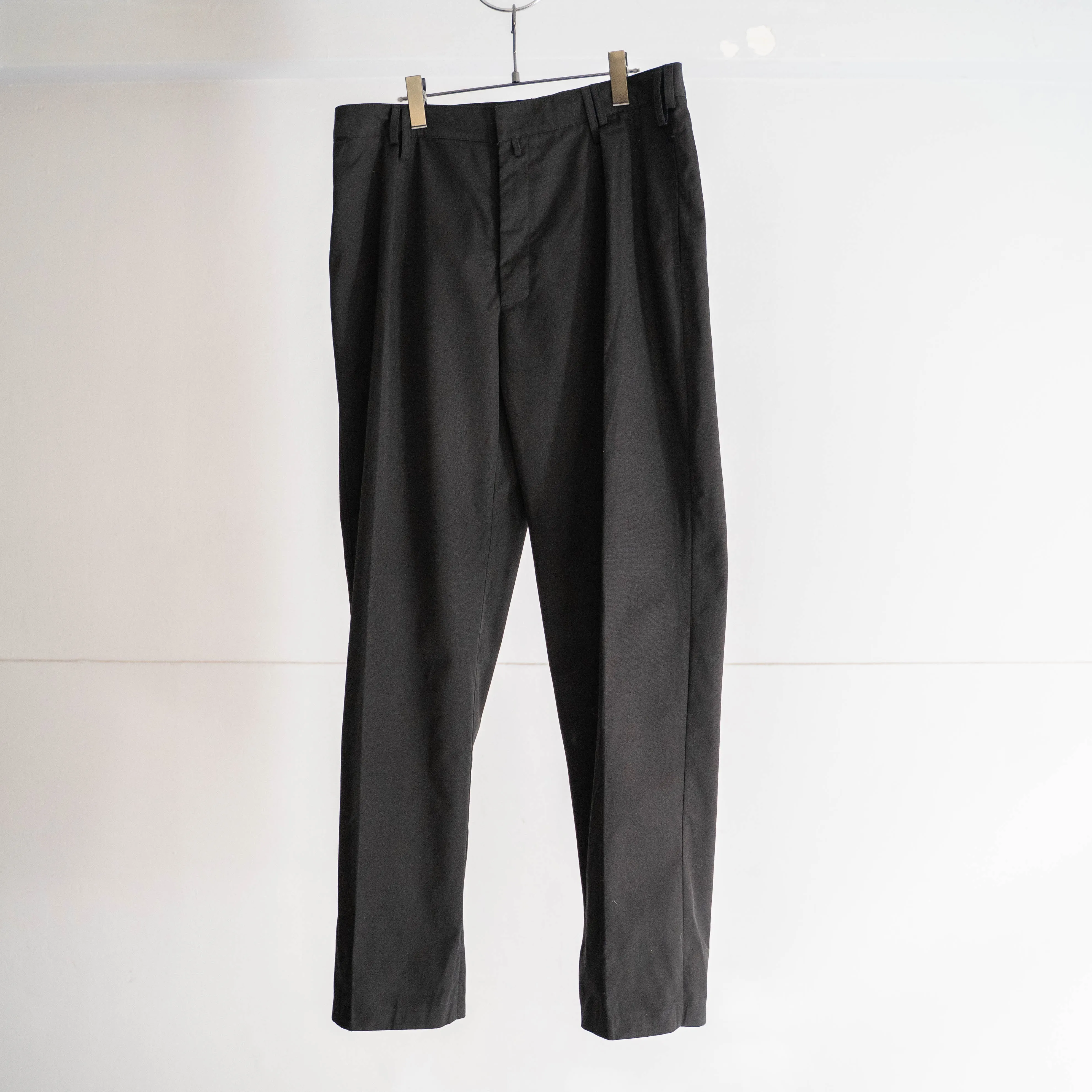 2000s Romanian military black color chino slacks