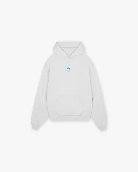 247 Oversized Hoodie - Ash Grey Electric Blue