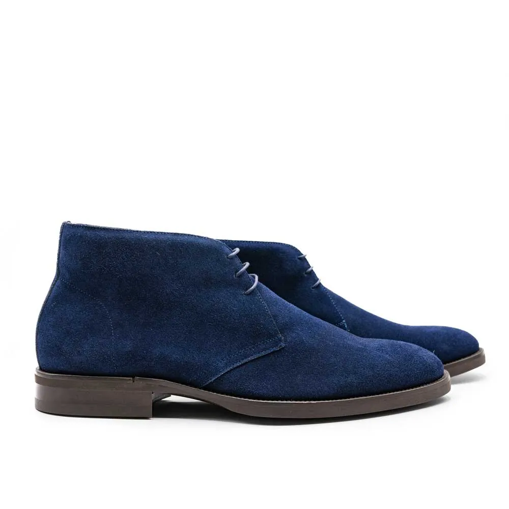 46-592-NVY MARCO Suede Calfskin Chukka Boot, Navy