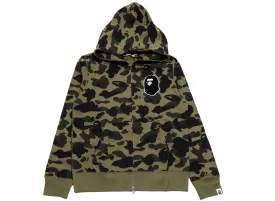 A Bathing Ape 1st Camo Full Zip Hoodie in Green