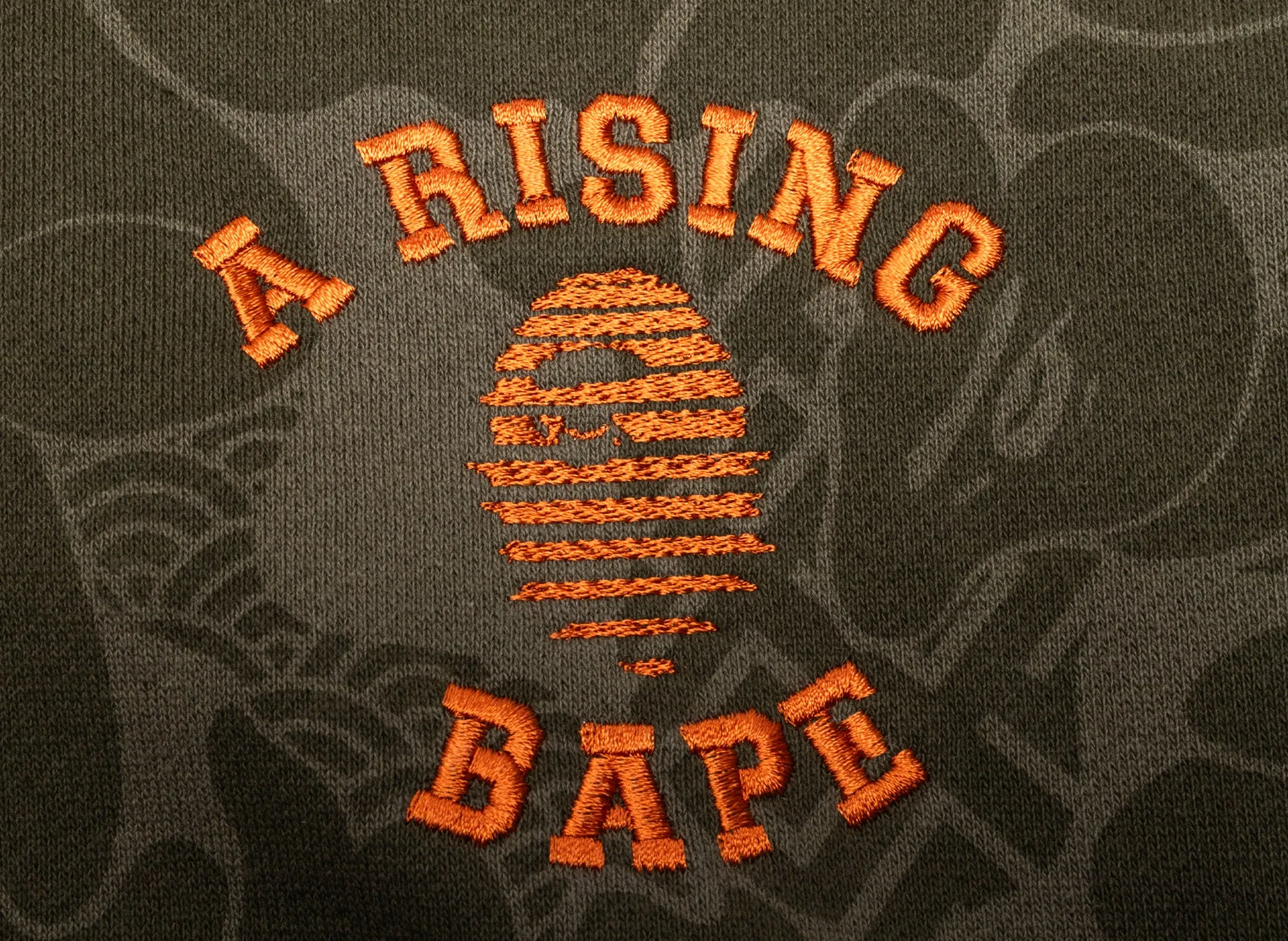 A Bathing Ape Asia Camo Pullover Hoodie in Olive