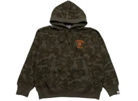 A Bathing Ape Asia Camo Pullover Hoodie in Olive