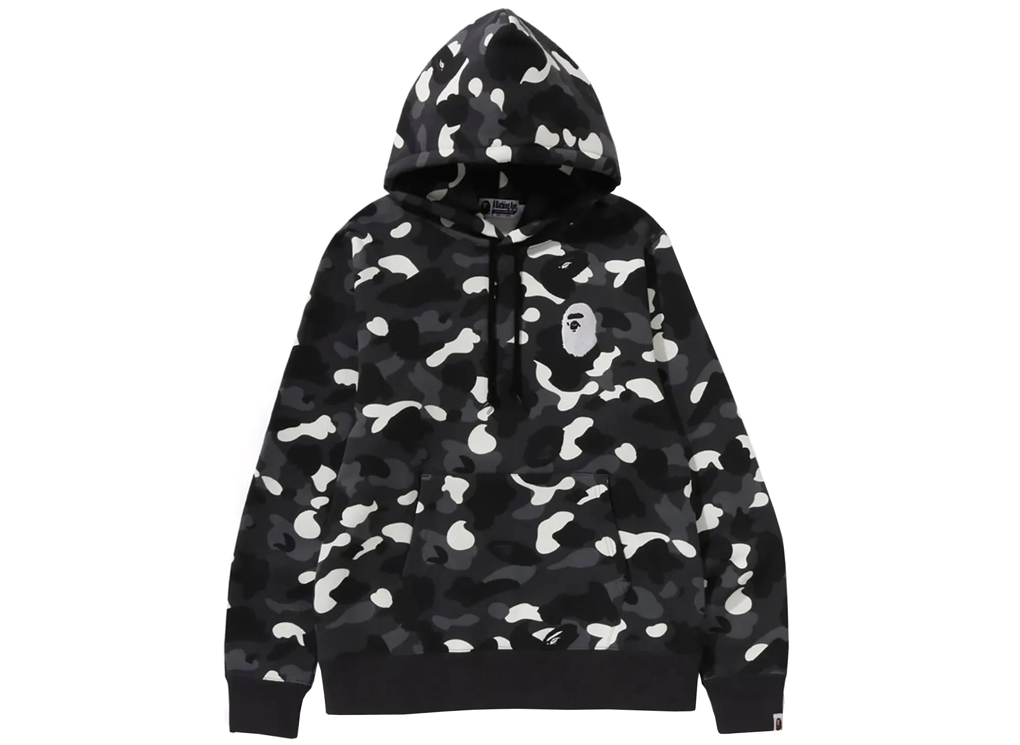 A Bathing Ape City Camo Large Ape Head Pullover Hoodie in Black