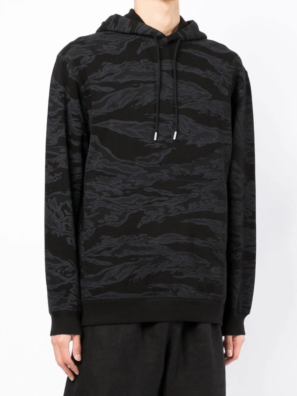 Abstract-Print Drawstring Hoodie