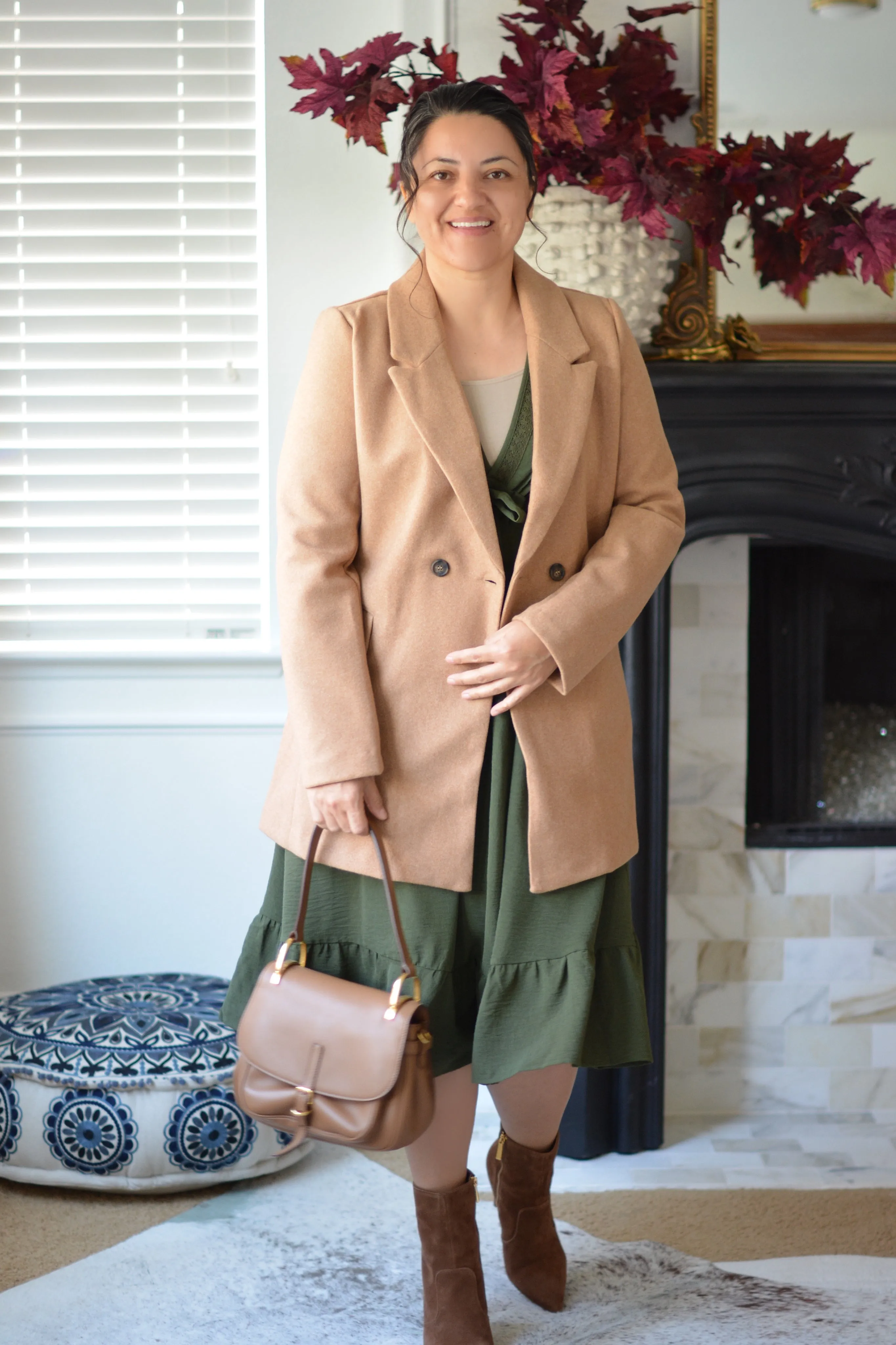 Ali Camel Button Coat