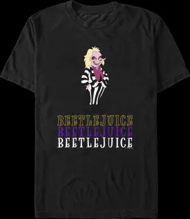 Animated Beetlejuice Beetlejuice Beetlejuice T-Shirt