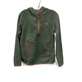 Athletic Top Long Sleeve Hoodie By The North Face In Green, Size: M