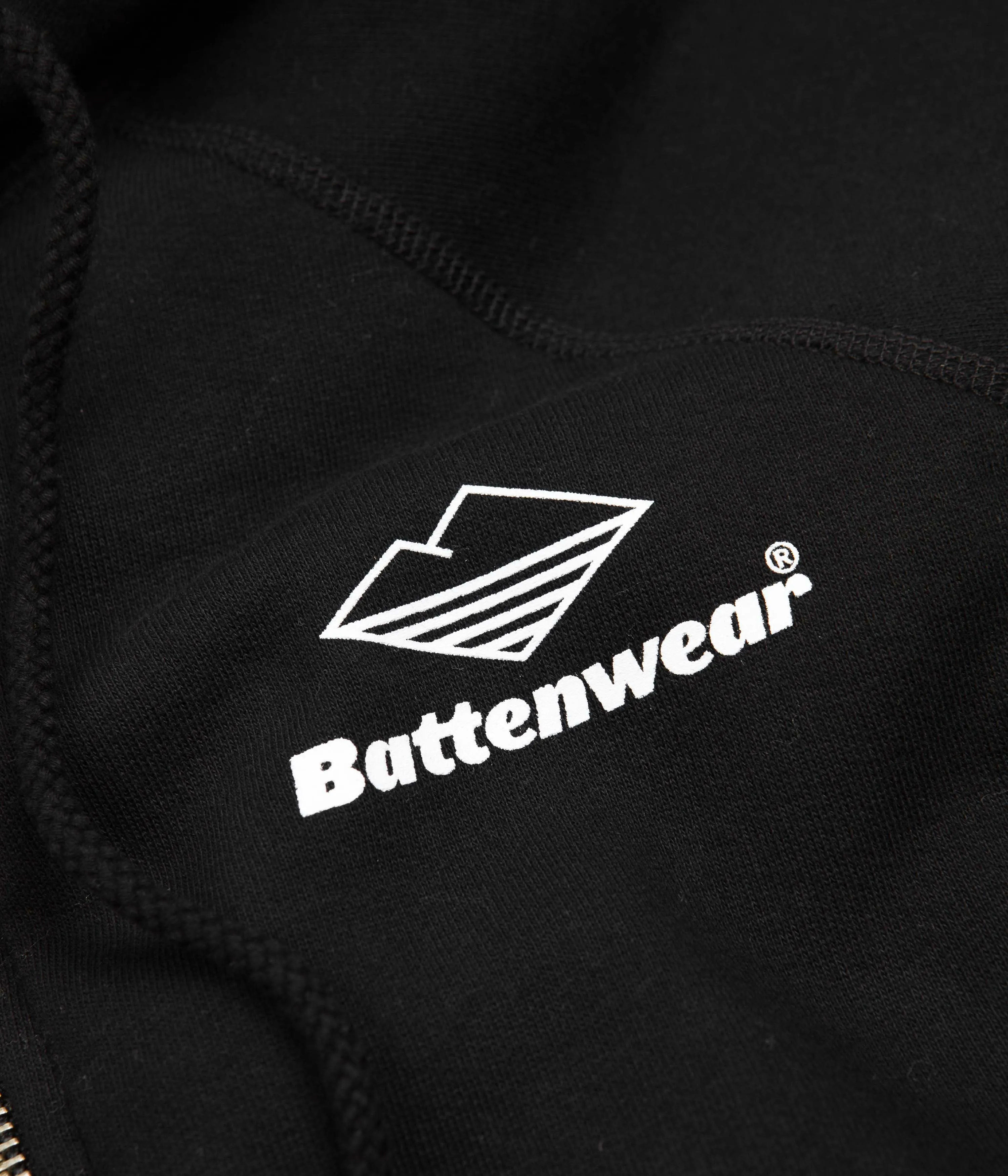 Battenwear Team Reach Up Zip Hoodie - Black