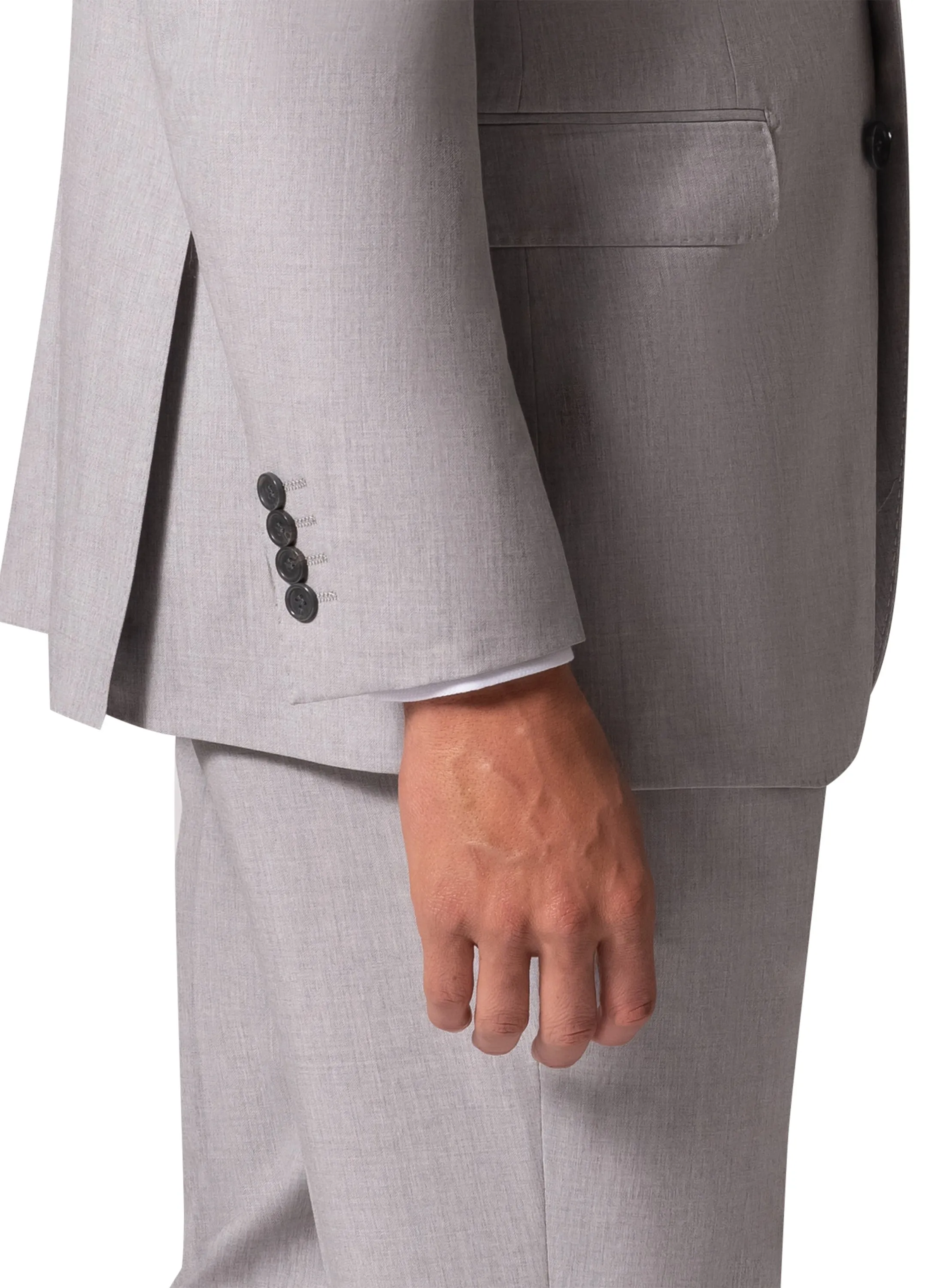 Berragamo - Reda | Modern Fit 2-Piece Solid Suit - Light Grey