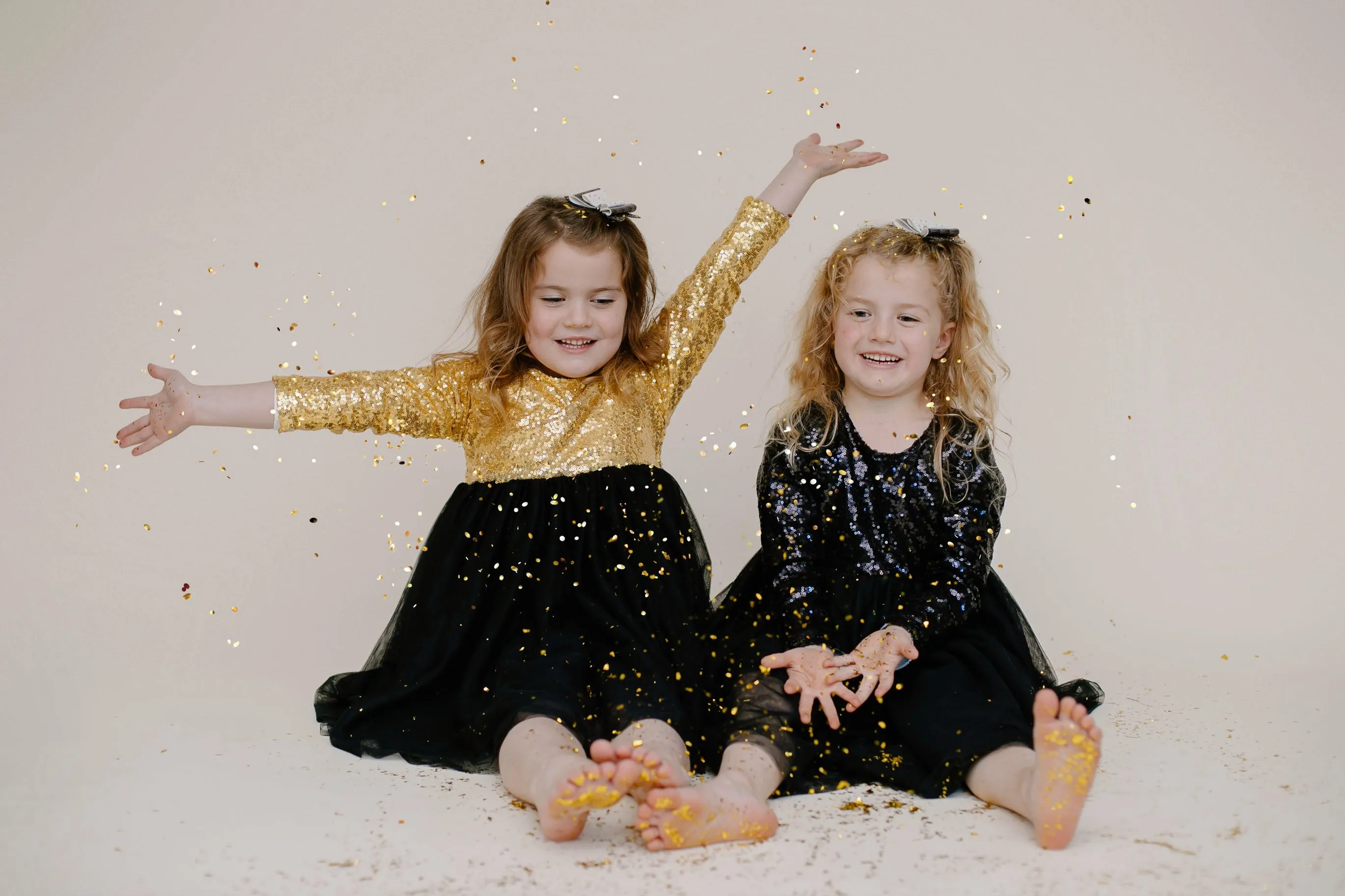 BLACK & GOLD SPARKLE TUTU DRESS