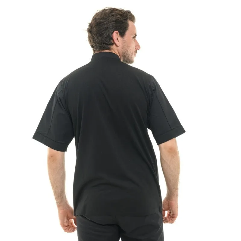 Black Chef Coat Short Sleeve - MANELLI