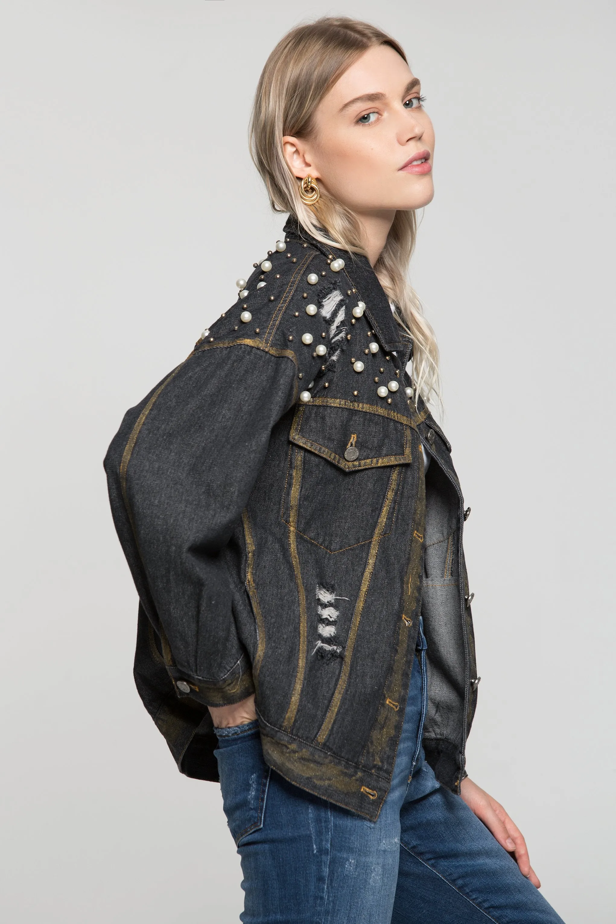 Black Pearl Denim Jacket