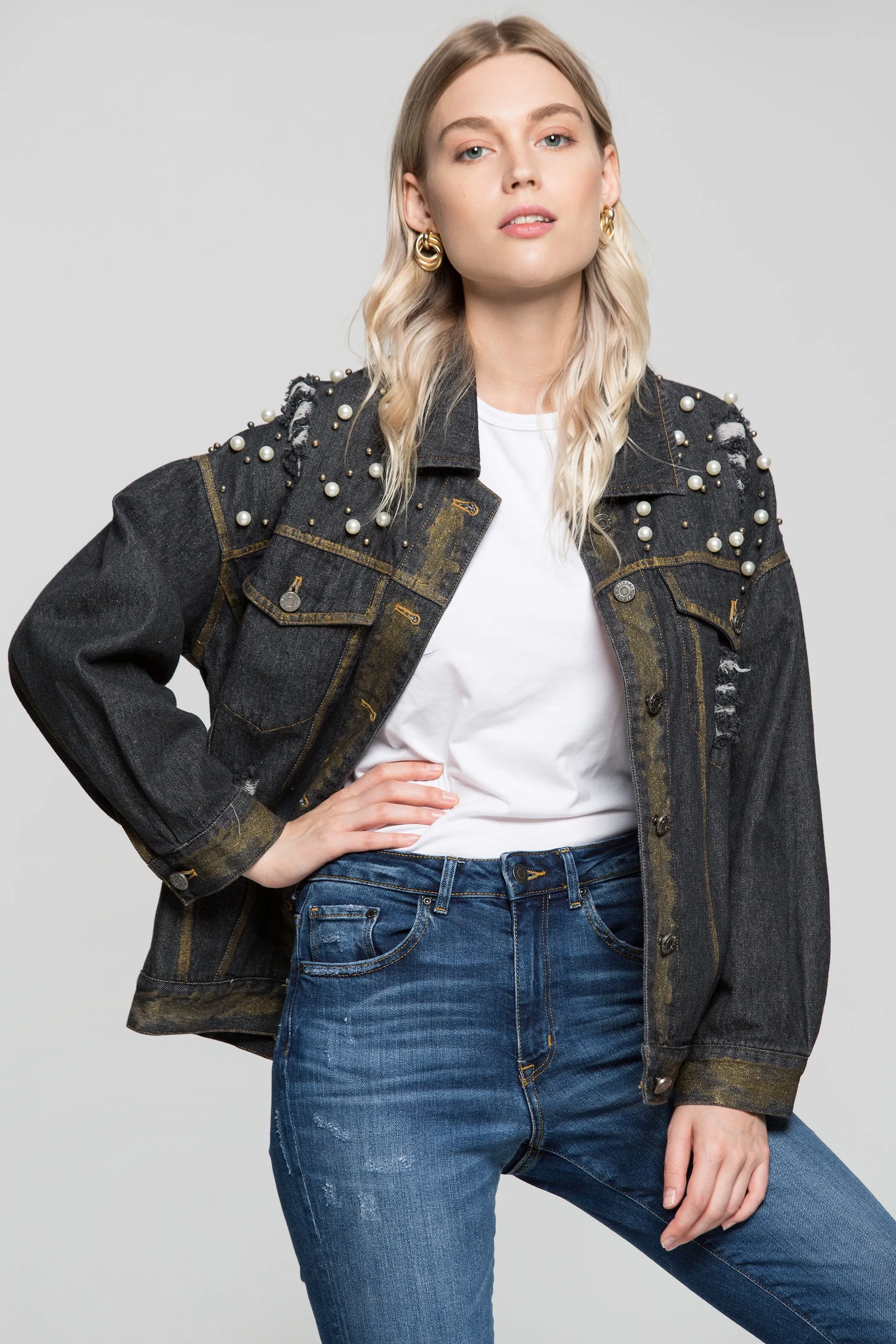 Black Pearl Denim Jacket