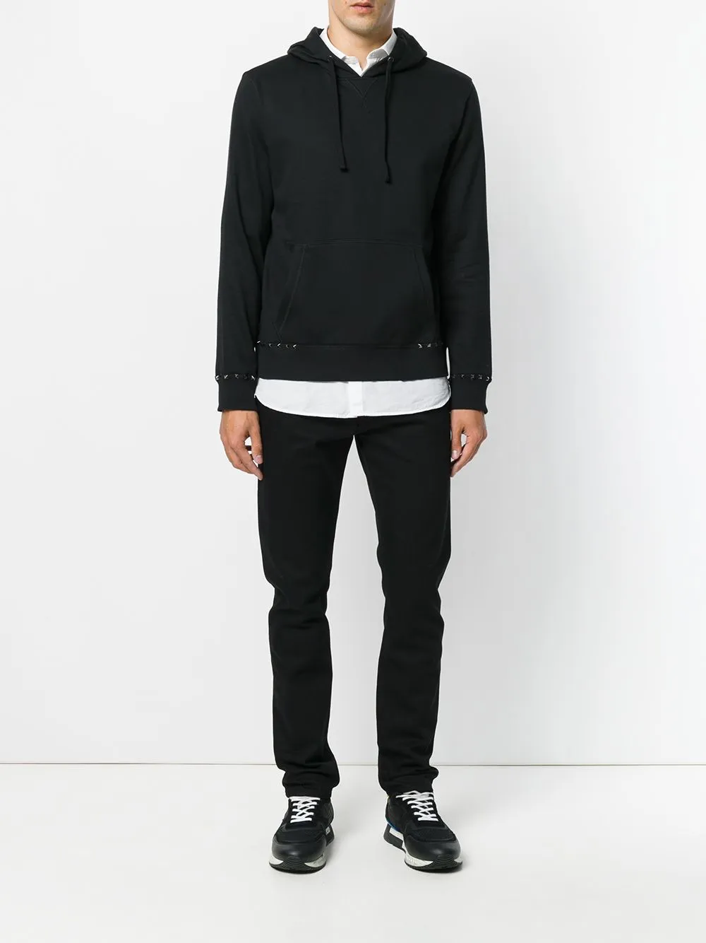 Black Rockstud Hoodie