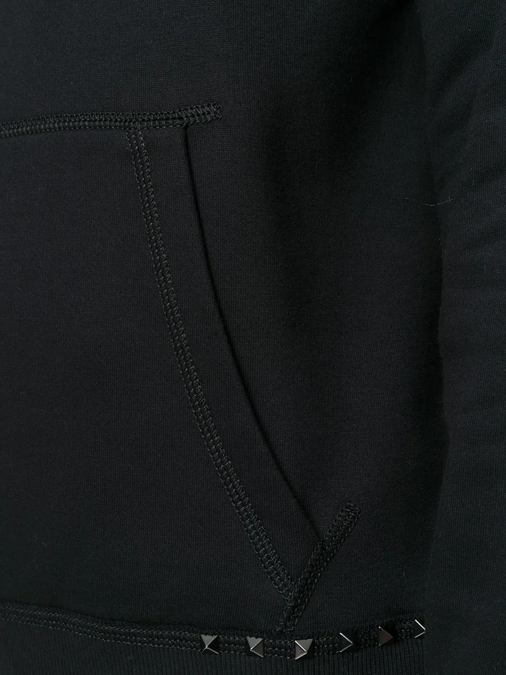 Black Rockstud Hoodie