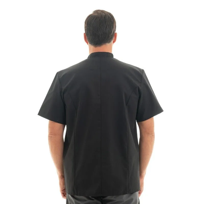 Black Unisex Short Sleeve Chef Coat - MANELLI