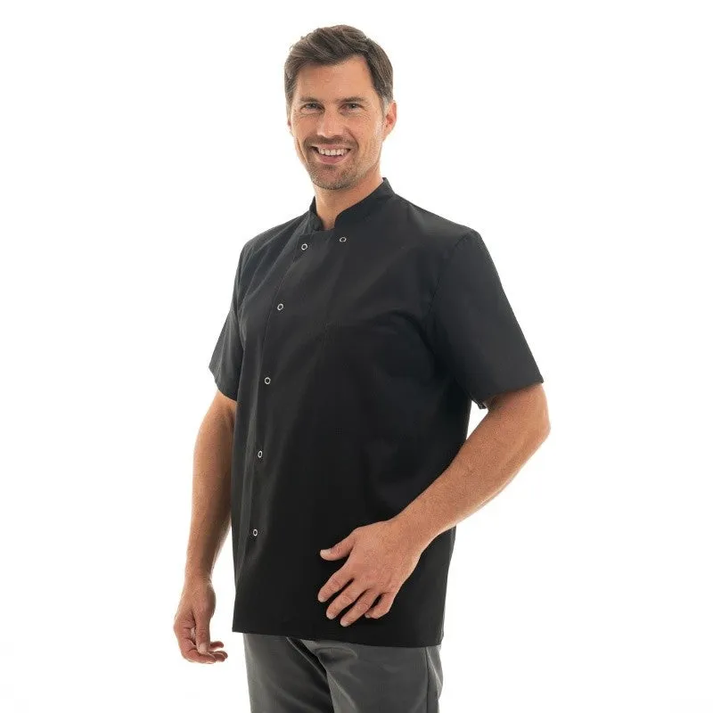 Black Unisex Short Sleeve Chef Coat - MANELLI