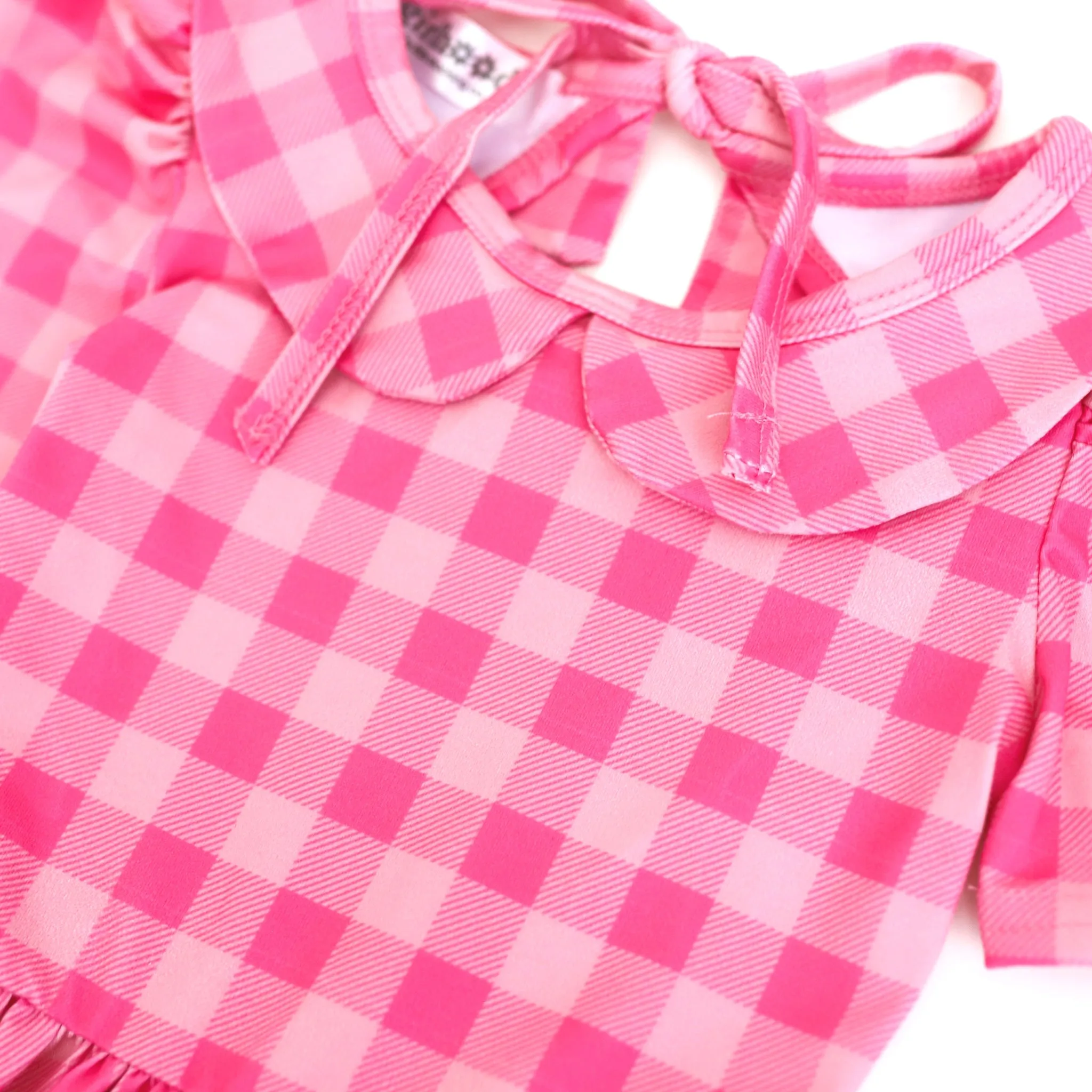 Blossom/Taffy Gingham Twirl Dress