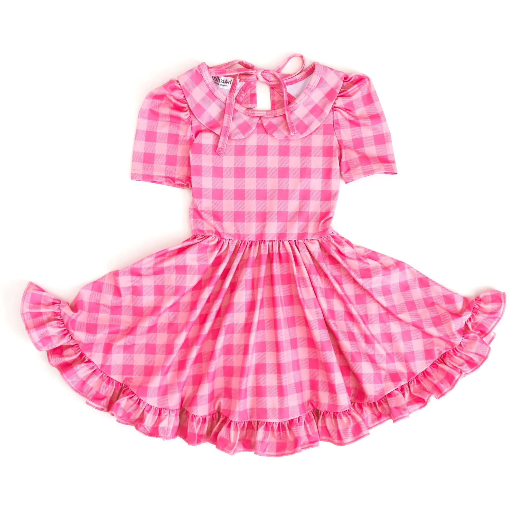 Blossom/Taffy Gingham Twirl Dress