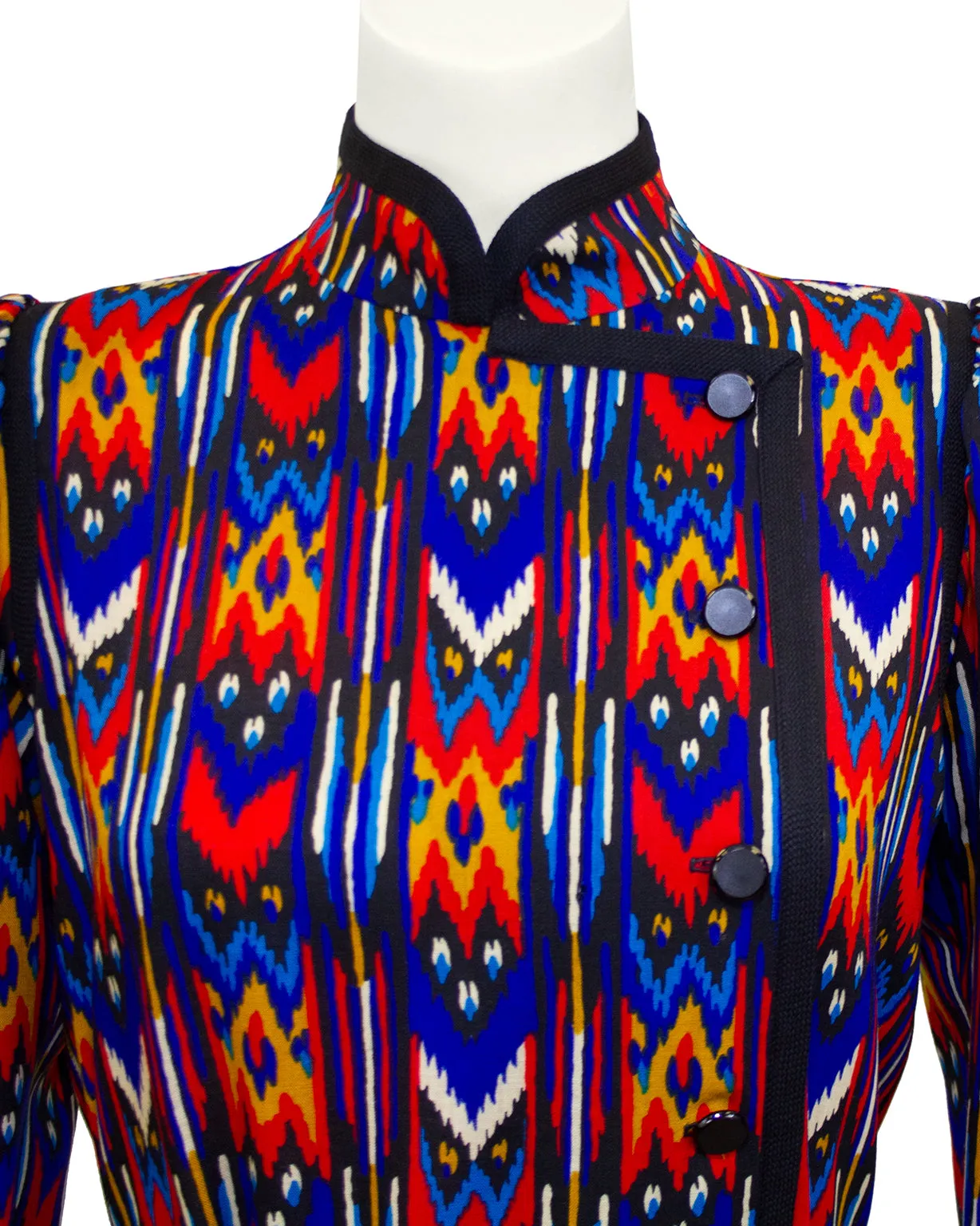 Blue and Orange Navajo Printed Jacket