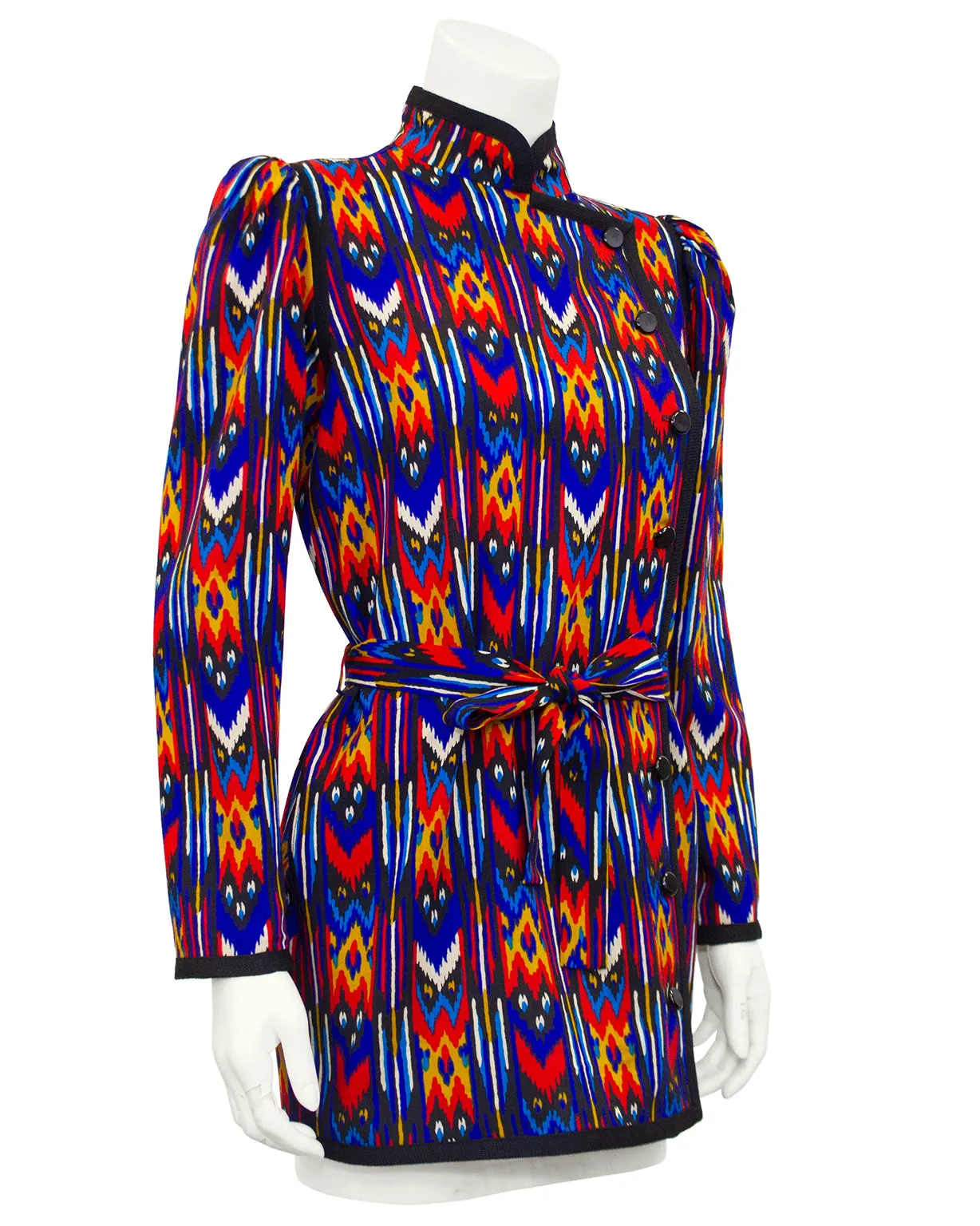 Blue and Orange Navajo Printed Jacket