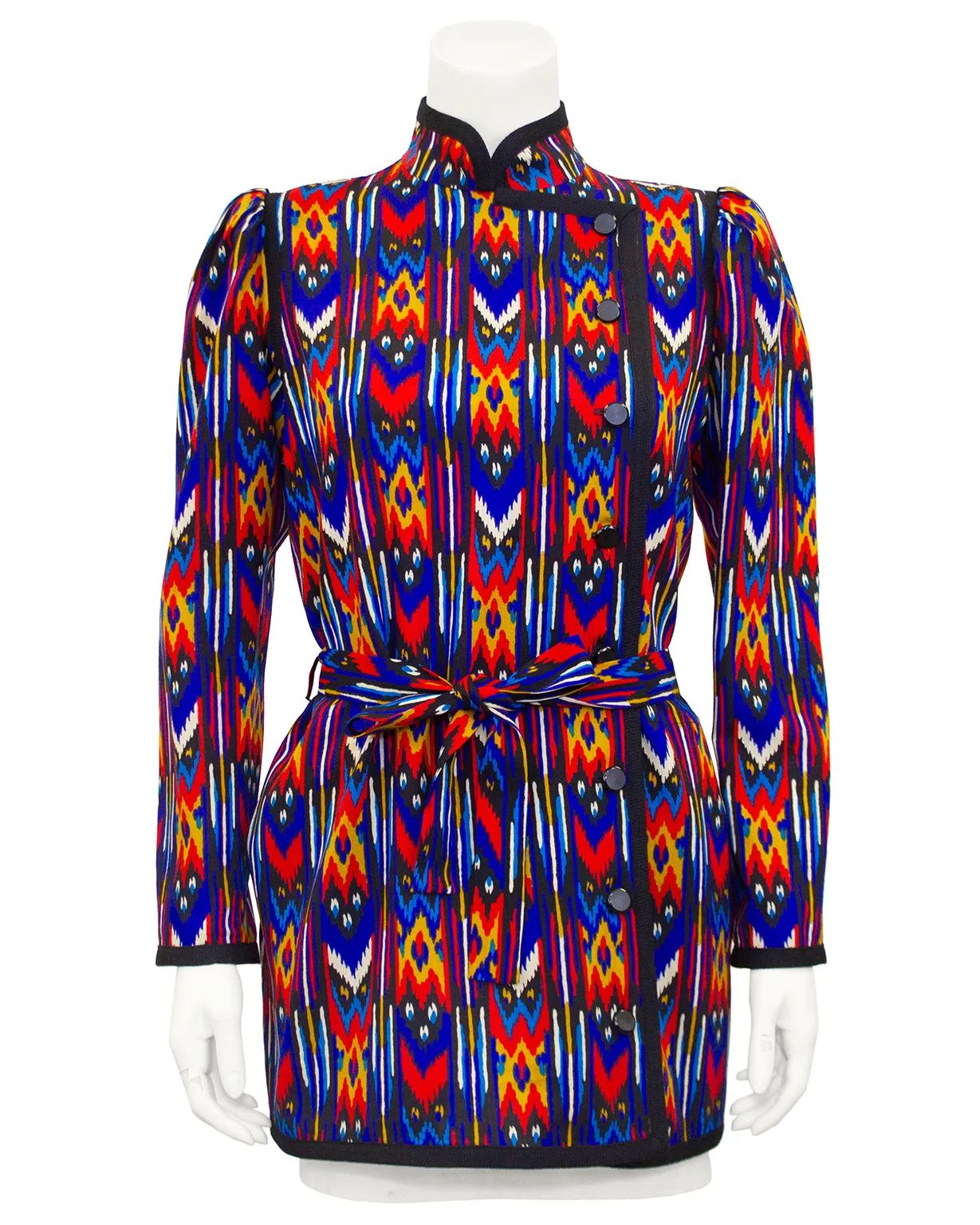 Blue and Orange Navajo Printed Jacket