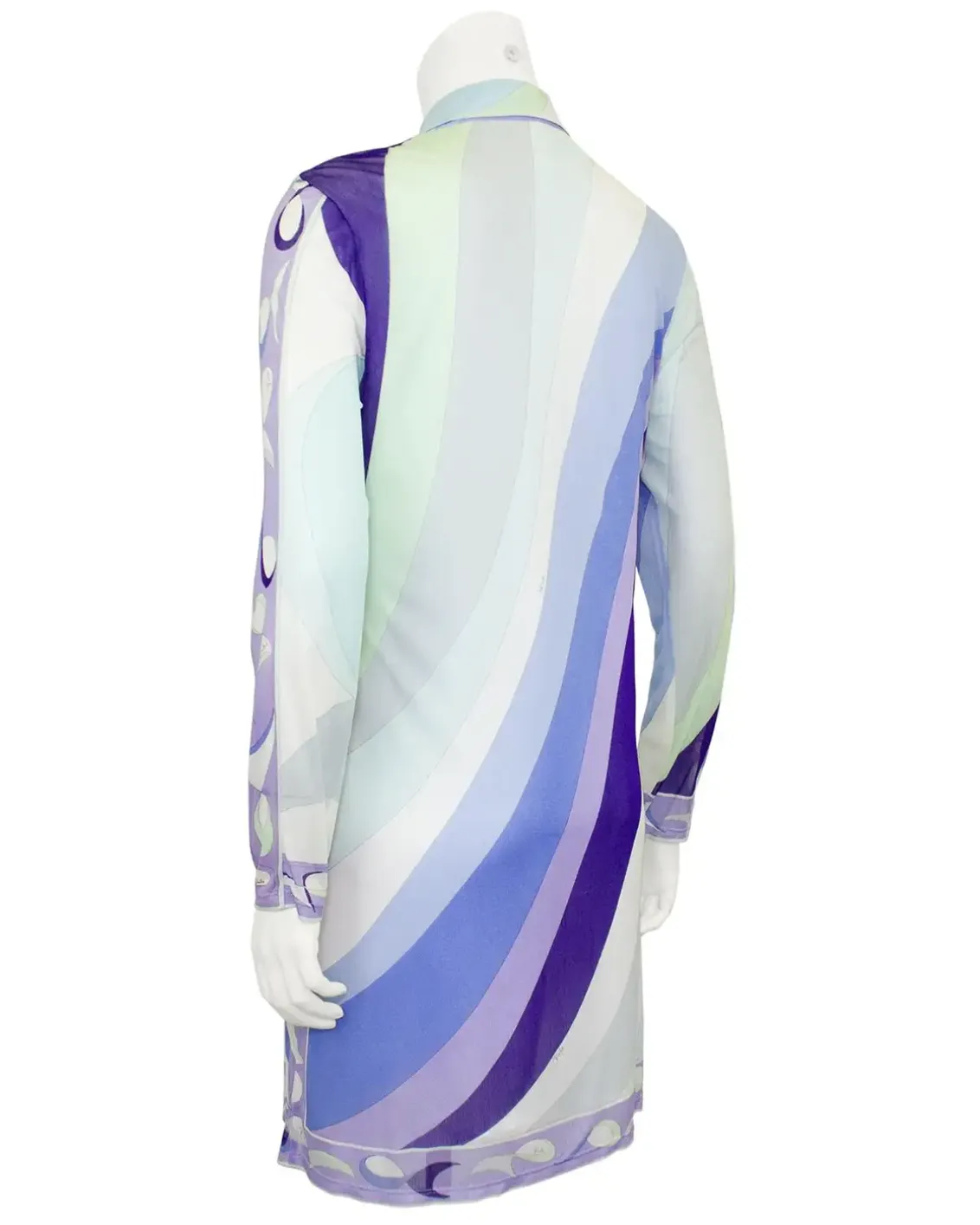 Blue and Purple Abstract Printed Tunic