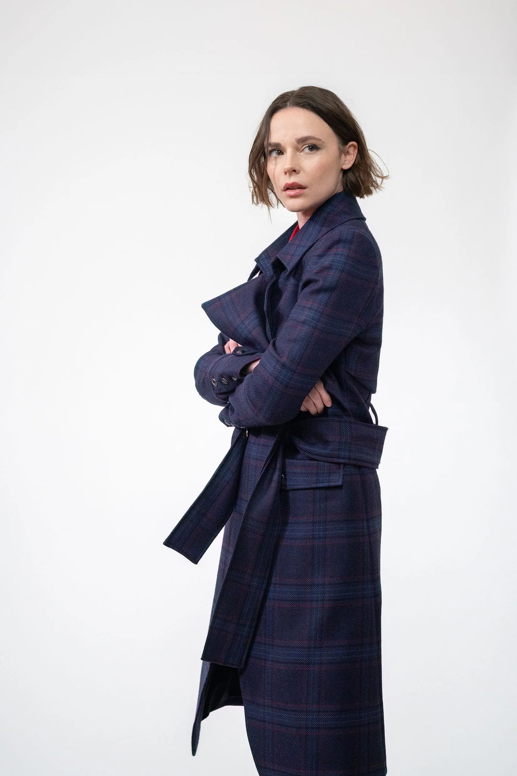 BOGART navy blue - wool coat