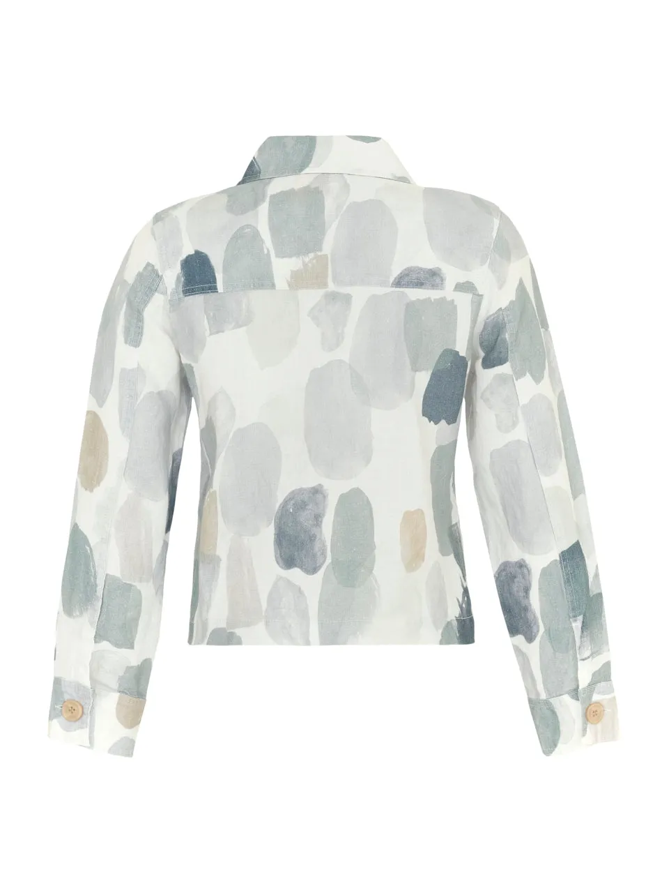 Brush Strokes Linen Jacket