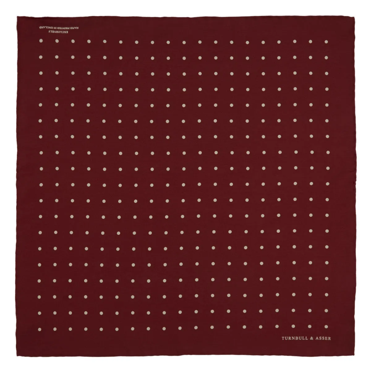 Burgundy Spot Silk Pocket Square