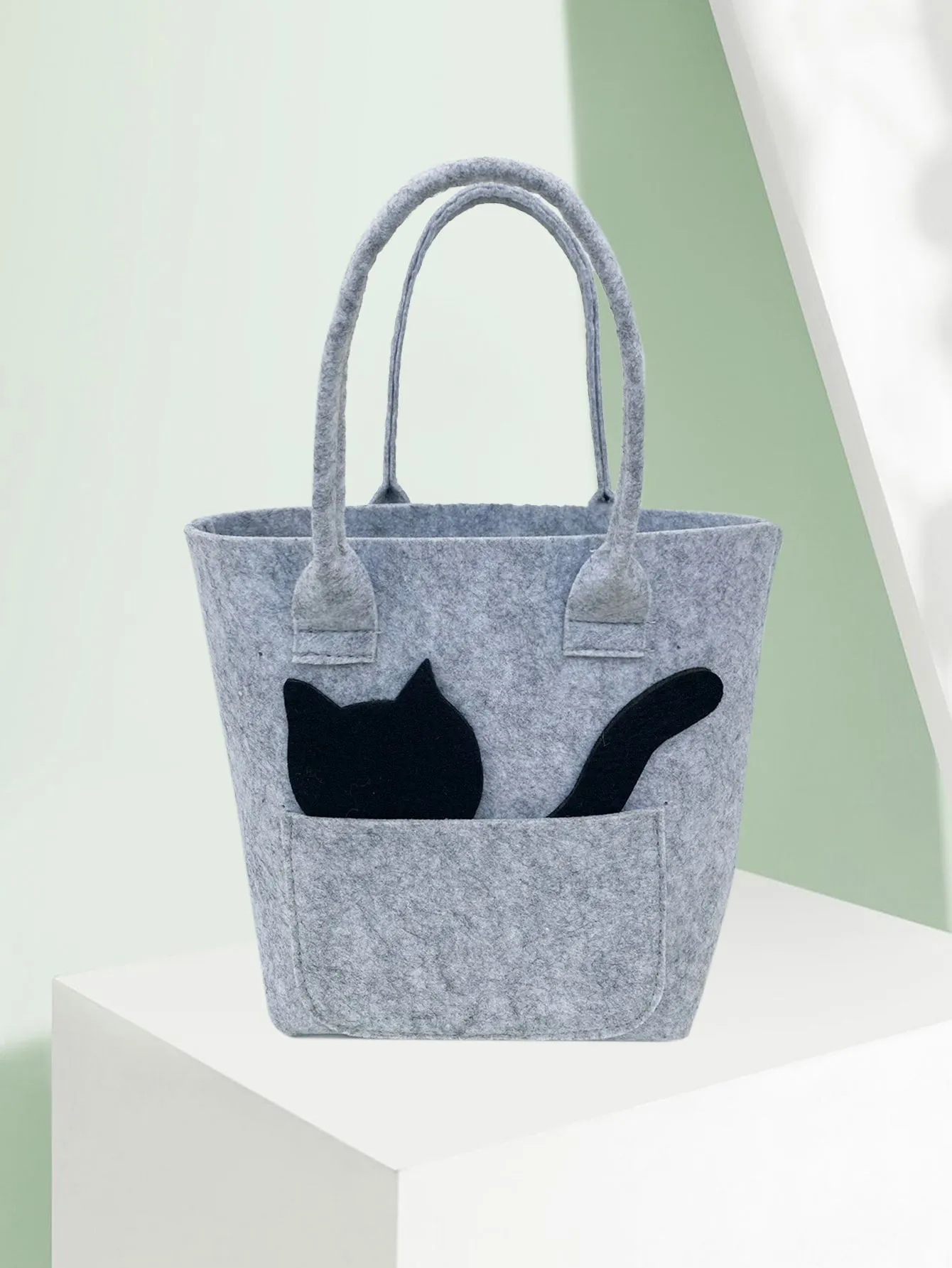 Cartoon Design Two Tone Tote Bag