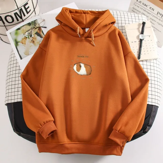 Cartoon Guinea Pig Oversized Hoodie