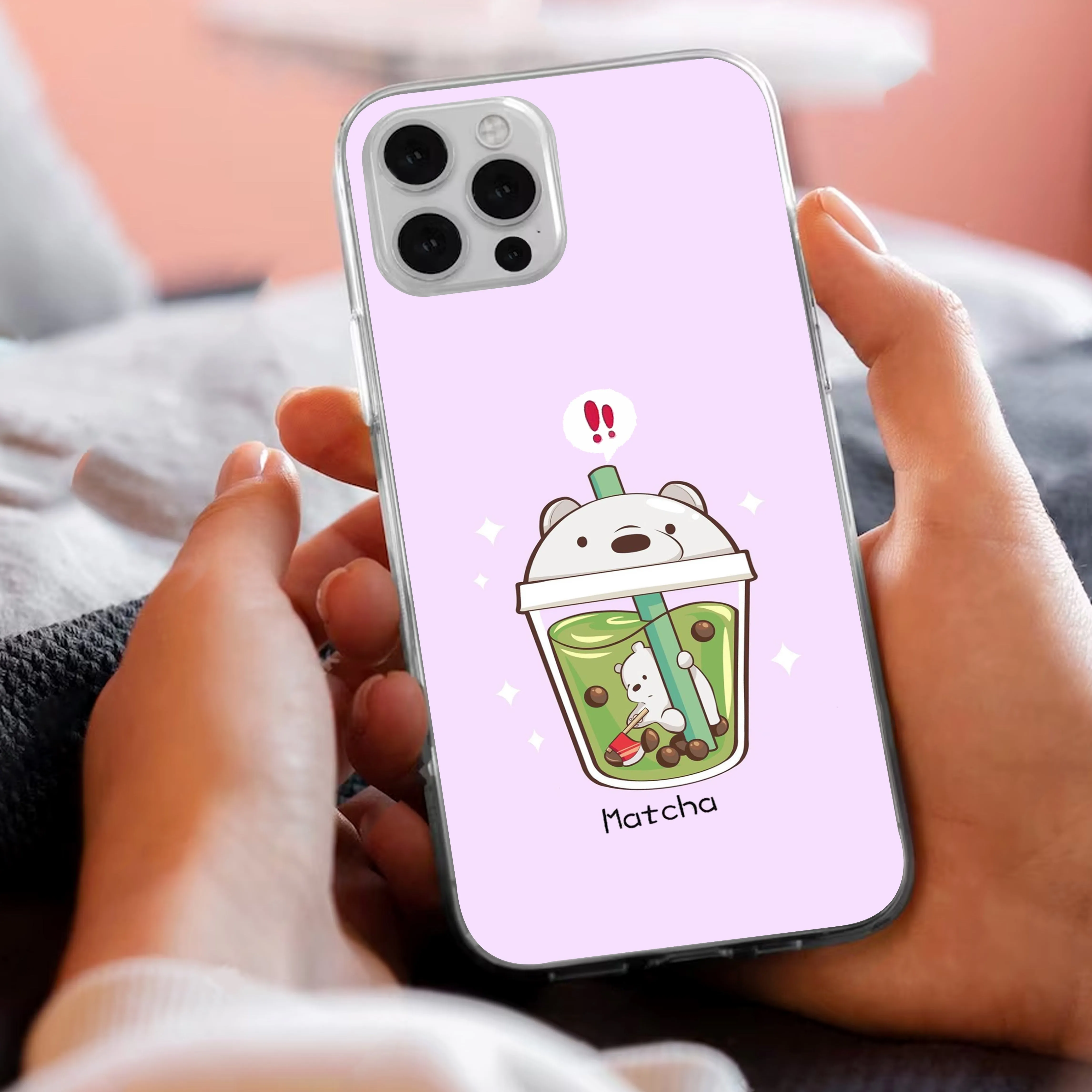 Cartoon Matcha Tea We Bare Bears Silicon Case For Oppo