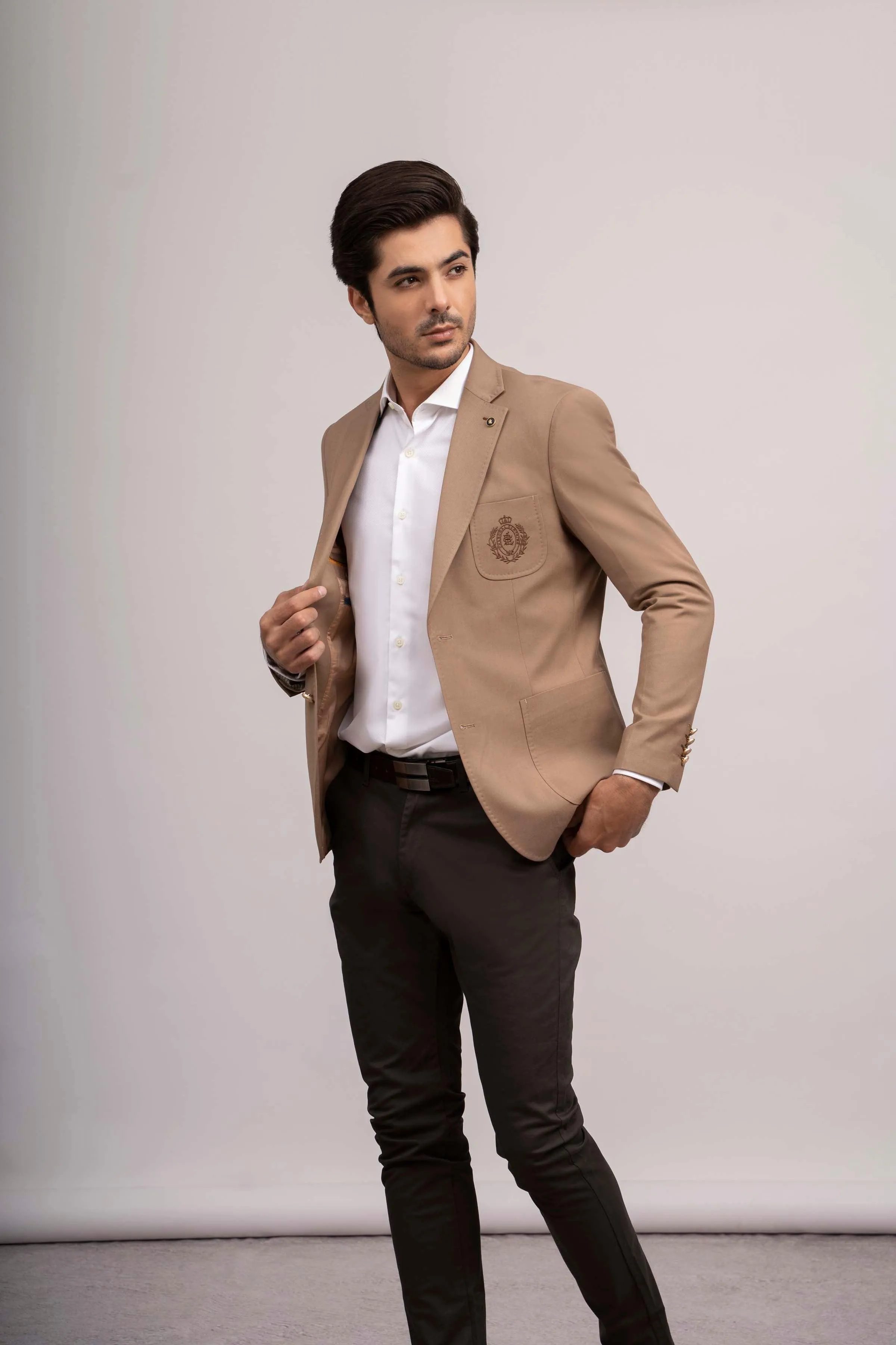 CASUAL COAT SLIM FIT LIGHT KHAKI