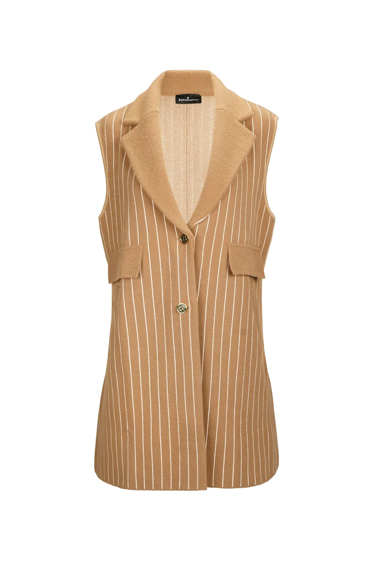 Catalina Sleeveless Coat - Brown