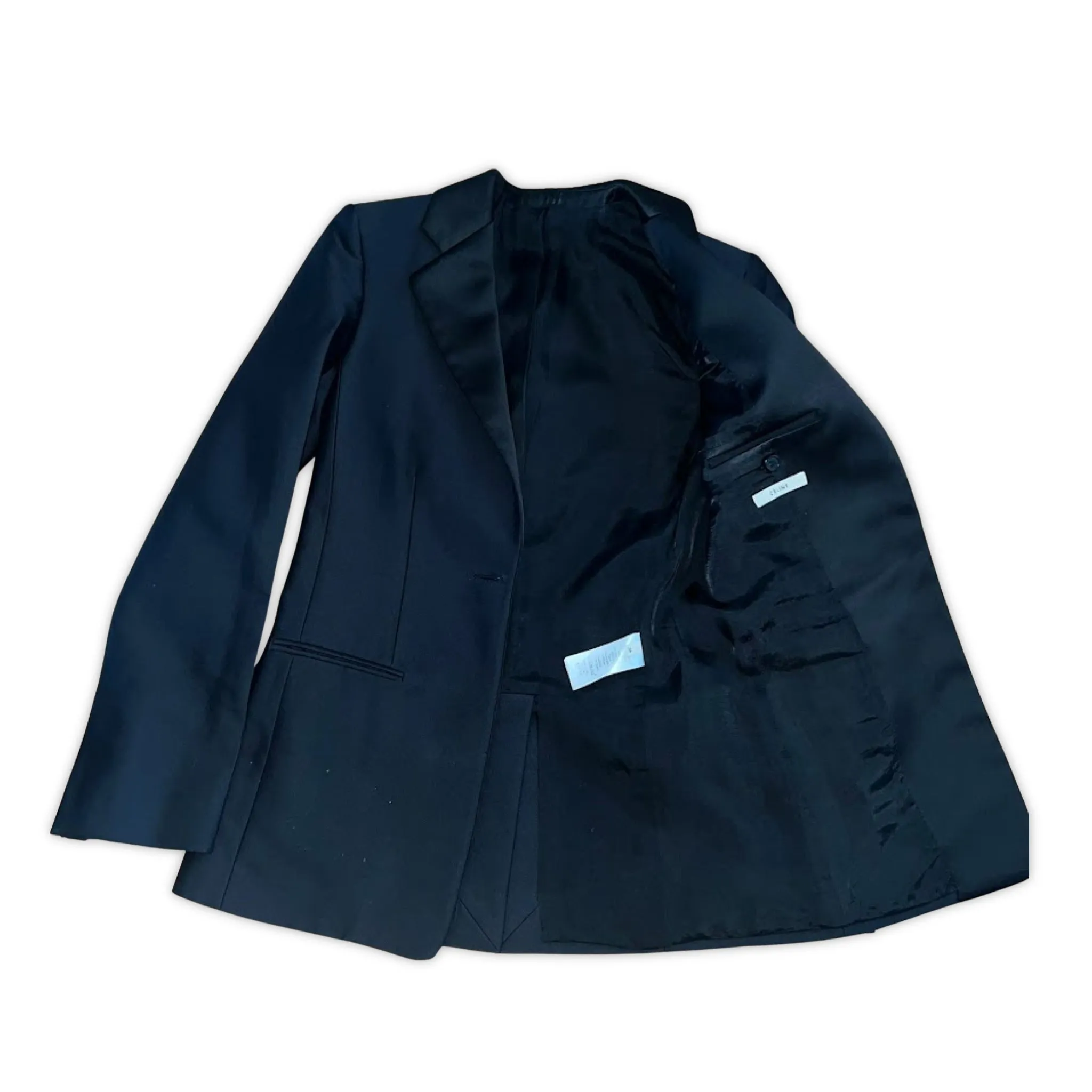 CELINE BY PHOEBE PHILO TUXEDO Blazer with Satin Lapels Orig. $3500 | FR 36