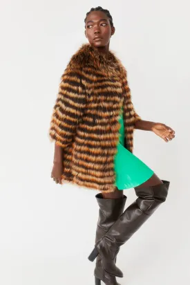 Chocolate Fox and Coney Fur Coat