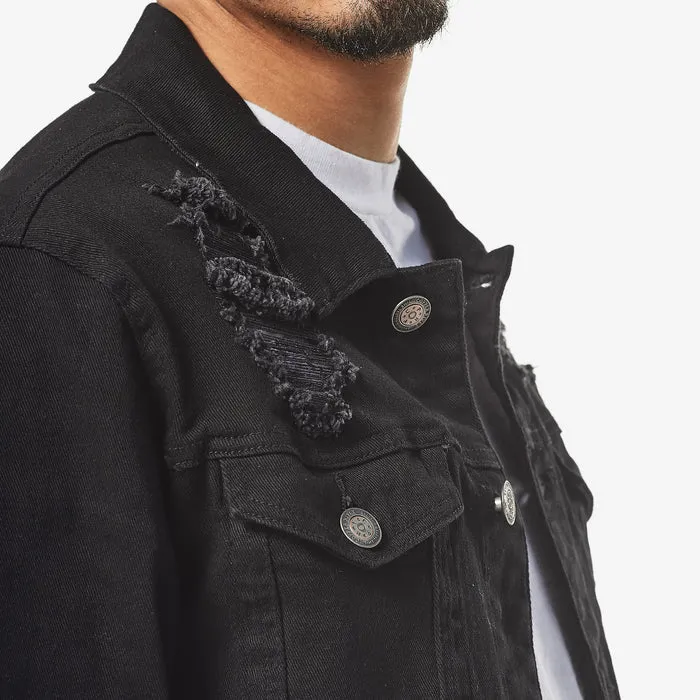 Copper Rivet Denim Jacket (Black) 913511