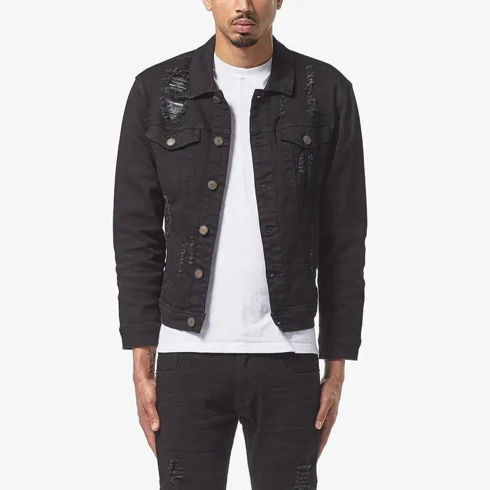 Copper Rivet Denim Jacket (Black) 913511