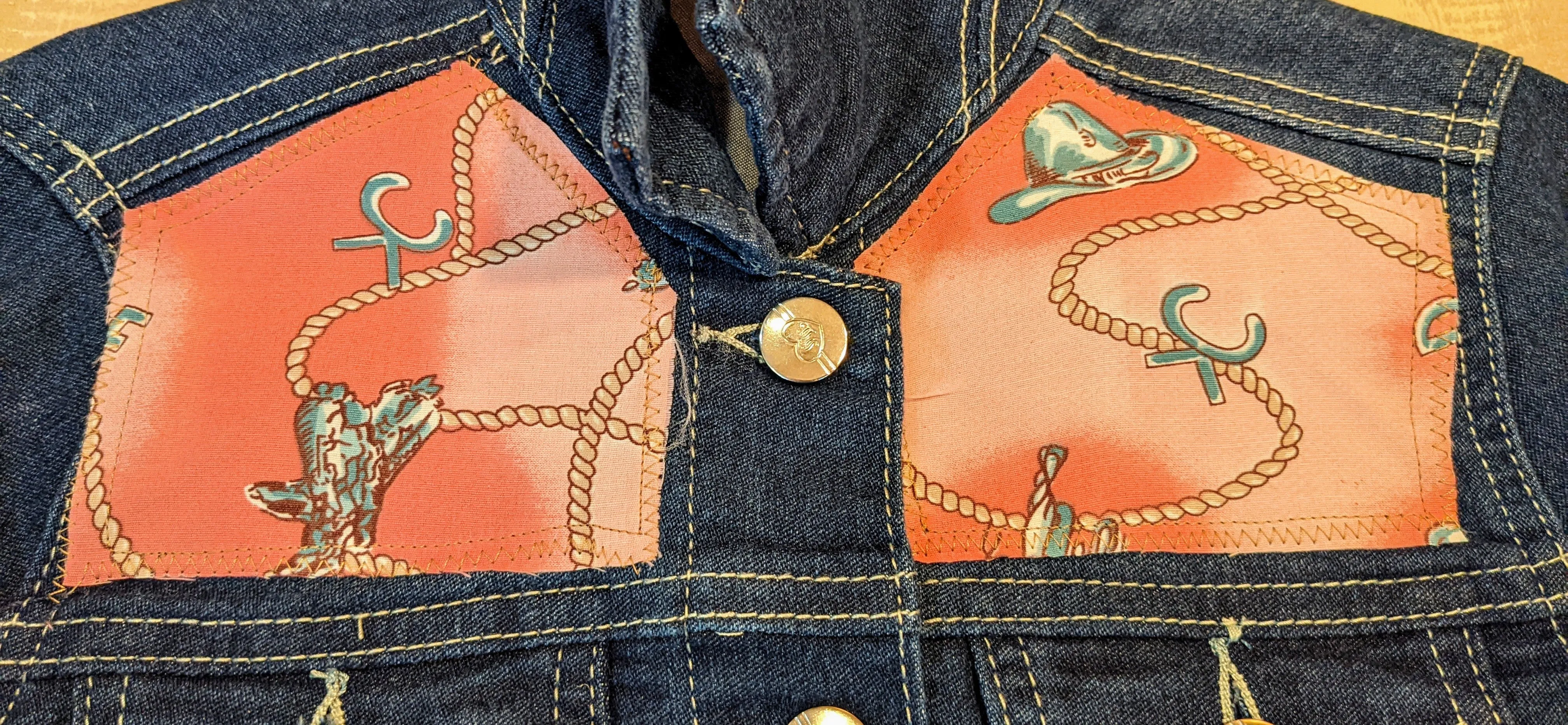 Cowgirl Pretty in Pink | Girls Vintage Jean Jacket