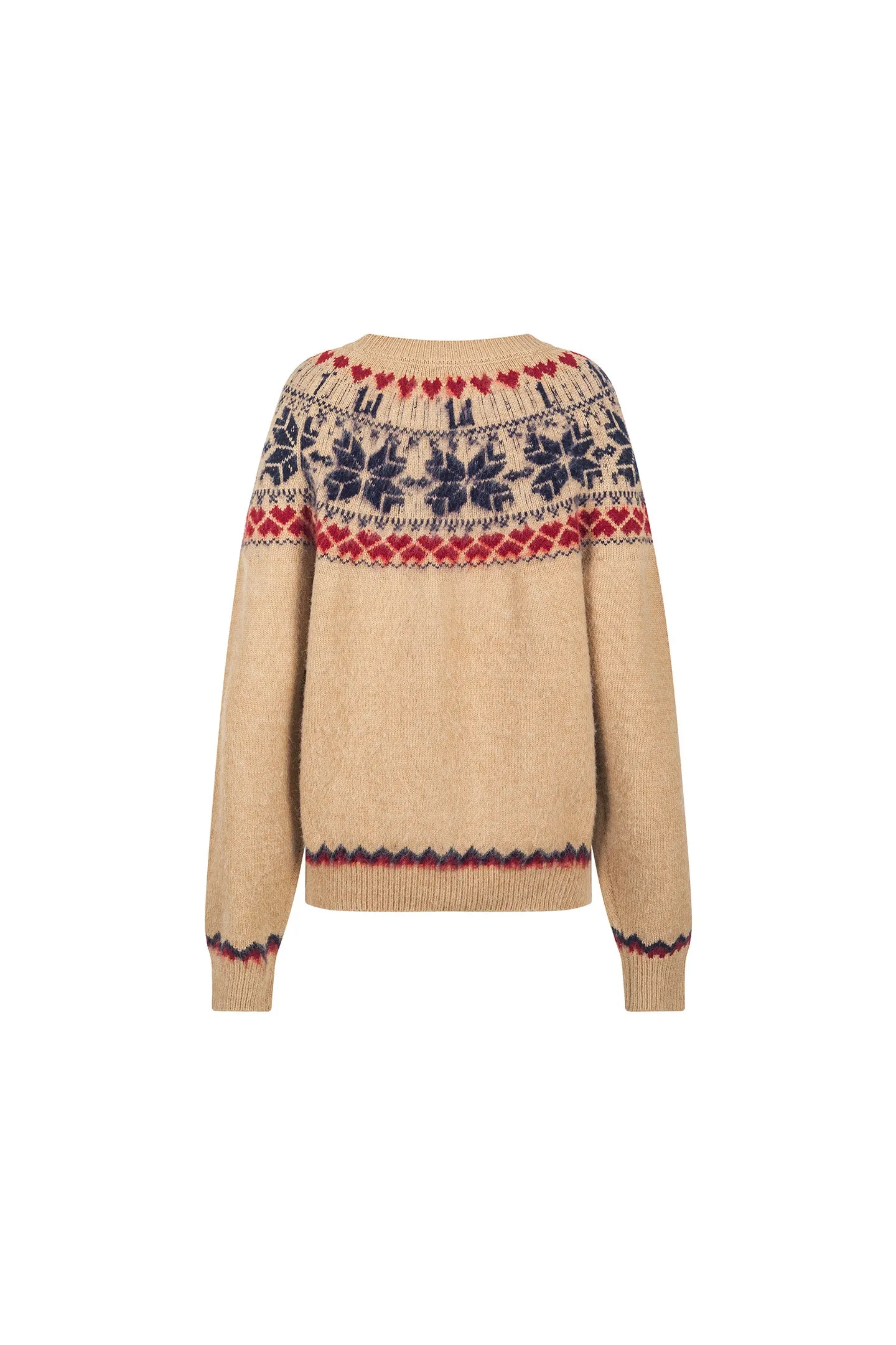 Fair Isle Jacquard Lazy Atmosphere Knitted Sweater