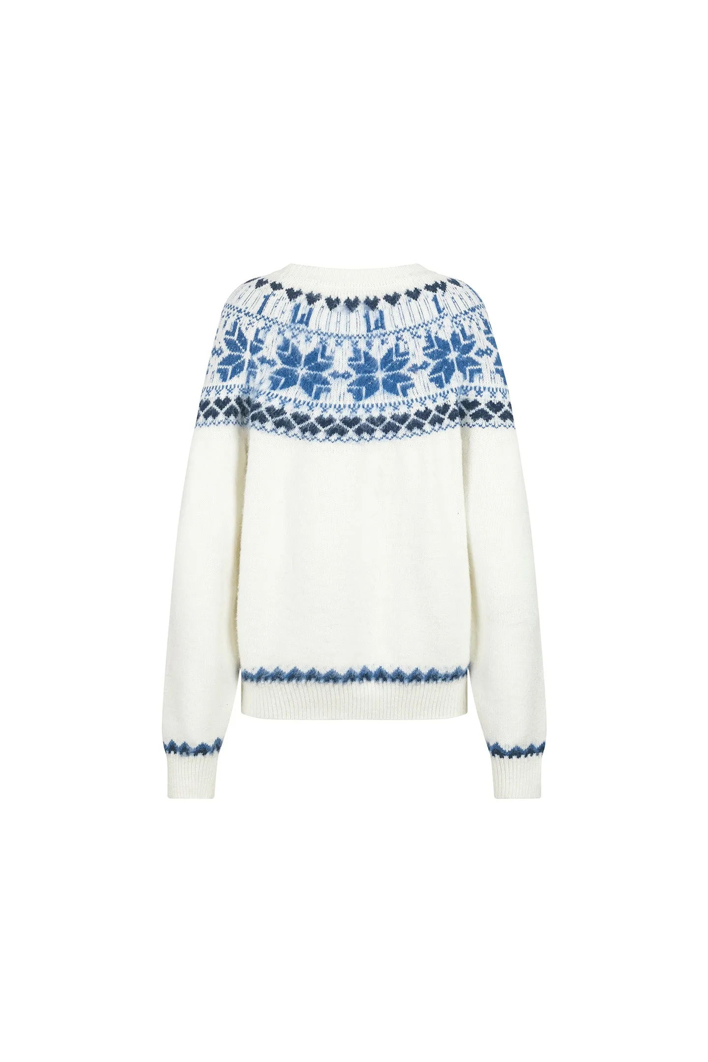 Fair Isle Jacquard Lazy Atmosphere Knitted Sweater