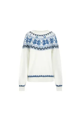 Fair Isle Jacquard Lazy Atmosphere Knitted Sweater