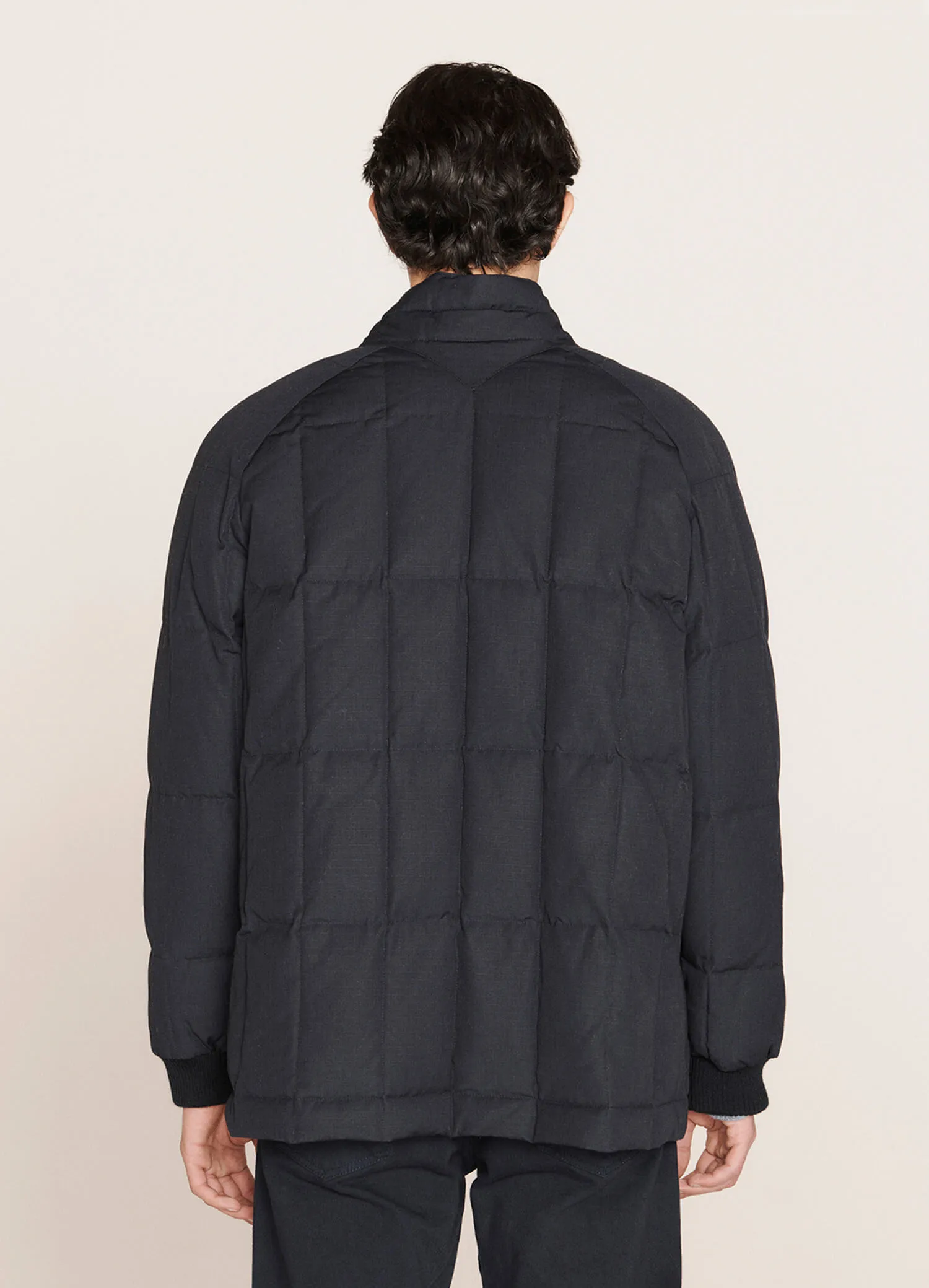 Feather Downs Cordura Ripstop Coat - Navy