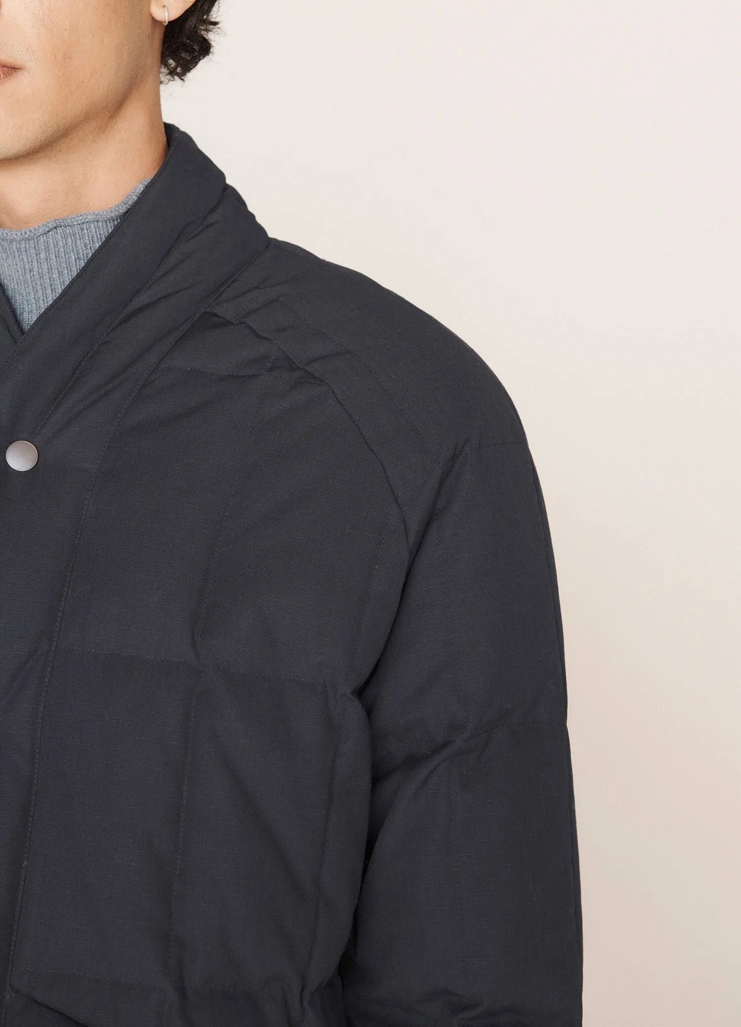 Feather Downs Cordura Ripstop Coat - Navy