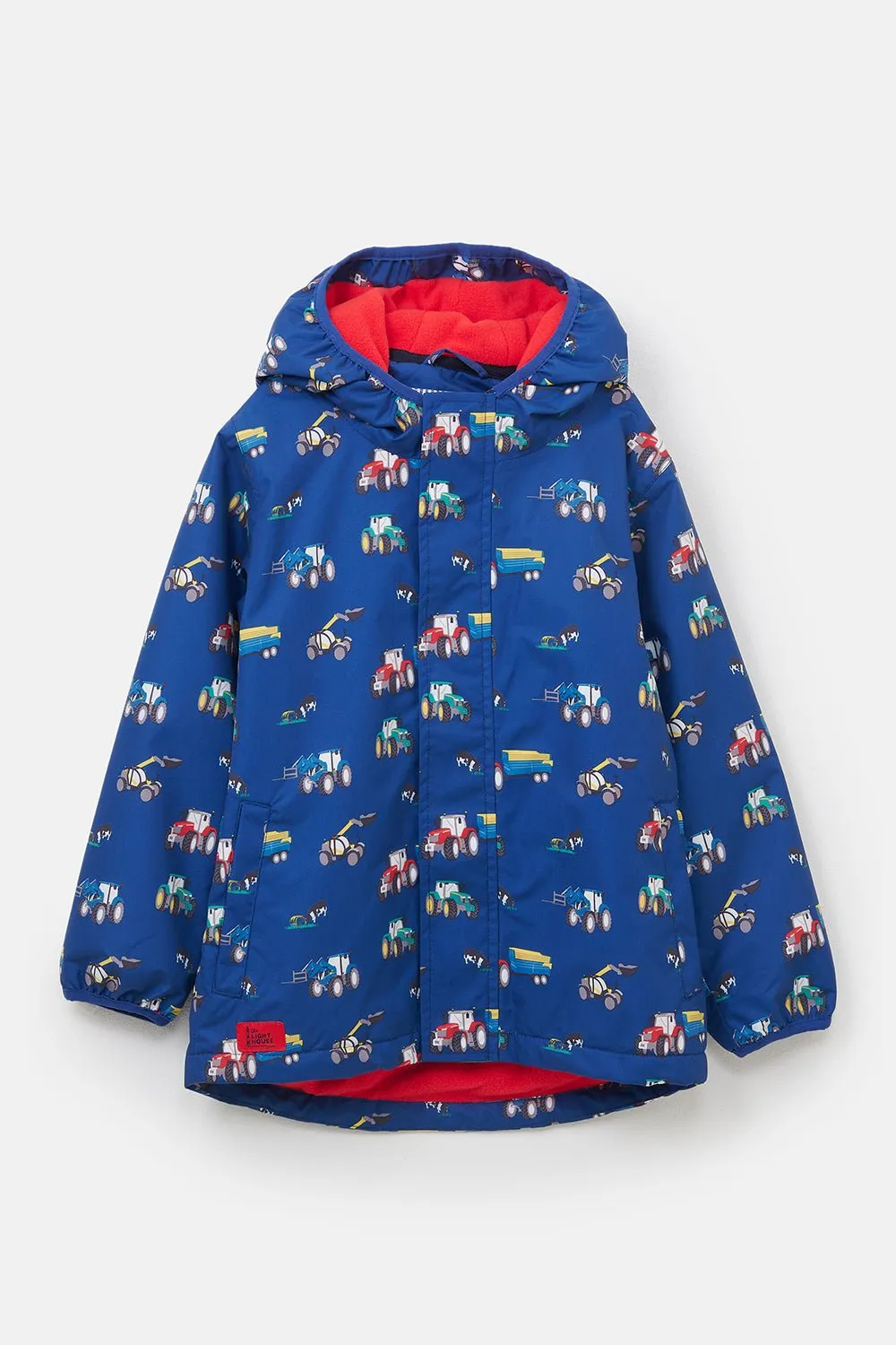 Finlay Coat - Navy Tractor Print